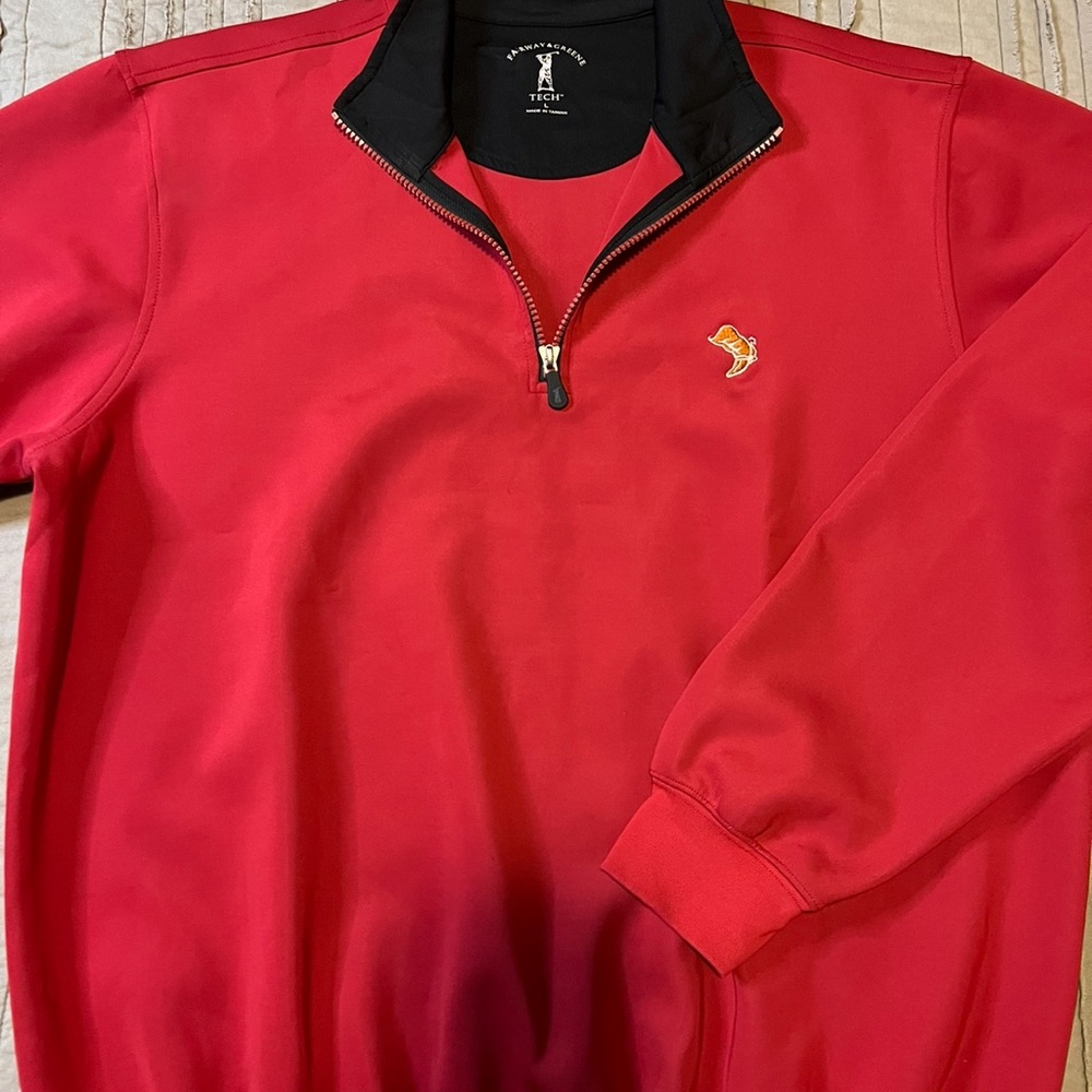 Fairway & Greene Red Quarter-Zip Sweatshirt